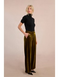 Pantalon large en velours
