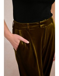 Pantalon large en velours