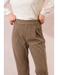 Carrot velvet trousers
