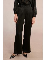 Wide-leg and satin trousers
