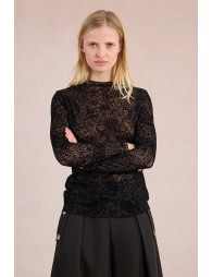 Lace top, transparent paisley pattern