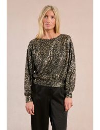 Lamé leopard top