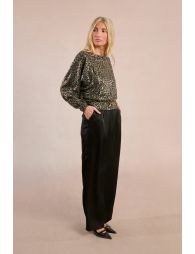Lamé leopard top