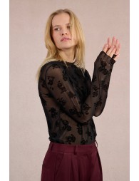 Top en dentelle, transparent