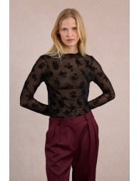Top en dentelle, transparent