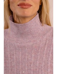 Sequined knit sweater