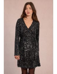 Robe portefeuille à sequins
