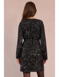 Robe portefeuille à sequins