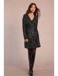 Robe portefeuille à sequins