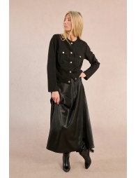 Long satin skirt