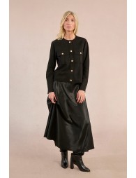 Longue jupe satinée