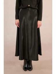 Longue jupe satinée