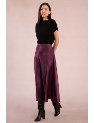 Long satin skirt