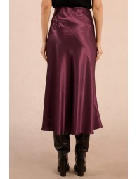 Long satin skirt