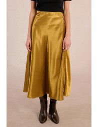 Long satin skirt