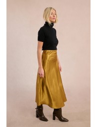 Long satin skirt