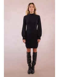 Robe pull en maille à manches ballons
