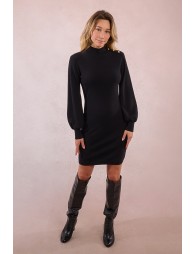 Robe pull en maille à manches ballons