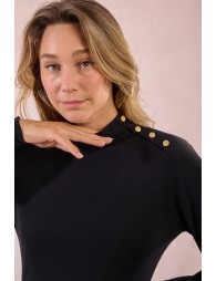 Robe pull en maille à manches ballons