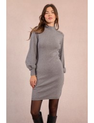 Robe pull en maille à manches ballons