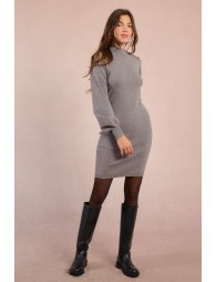 Robe pull en maille à manches ballons