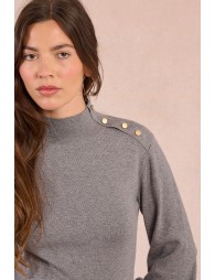 Robe pull en maille à manches ballons