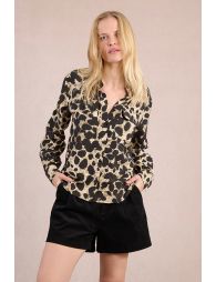 Flowing shirt, animal print