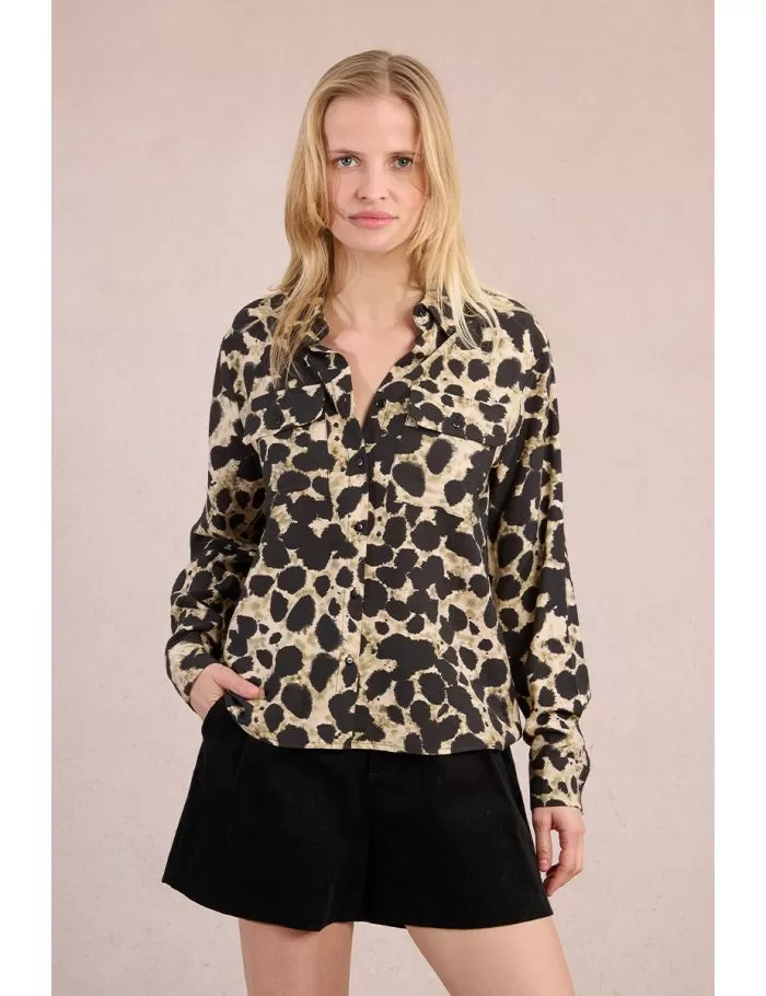 Chemise fluide, imprimé animalier