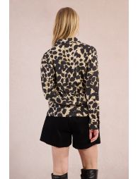 Flowing shirt, animal print