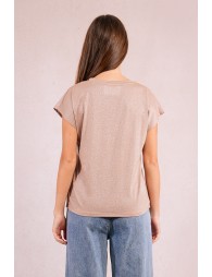 Camiseta  de manga corta cuello de pico