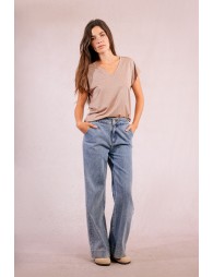 Pull à manches courtes en maille