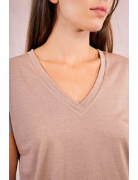 Camiseta  de manga corta cuello de pico