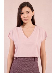 Camiseta  de manga corta cuello de pico