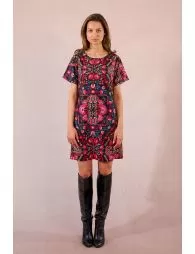 Vestido de manga corta con estampado