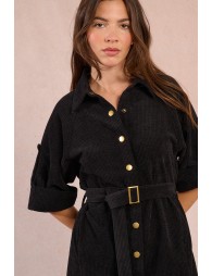 Robe chemise en velours