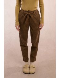 Corduroy suede trousers