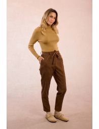 Corduroy suede trousers