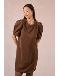 Robe droite, manche gigot