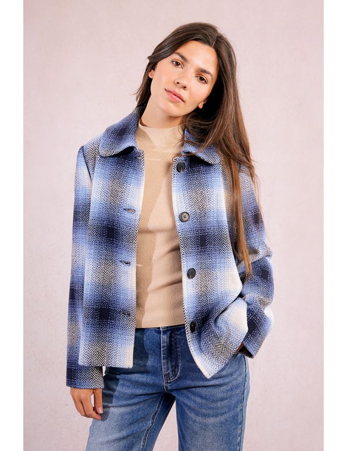 Short checked jacket