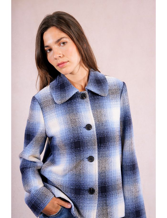 Short checked jacket