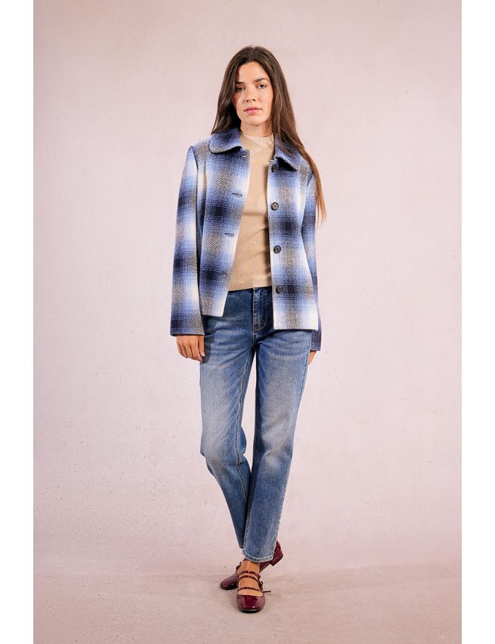 Veste courte à carreaux