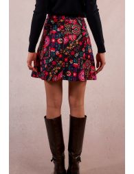 Short A-line skirt, printed