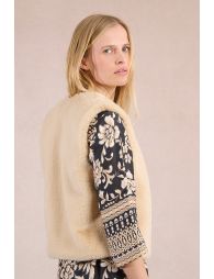 Gilet sans manches en fausse fourrure