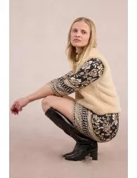 Gilet sans manches en fausse fourrure