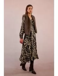 Gilet sans manches en fausse fourrure