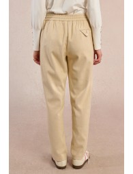 Faux leather jogger pants