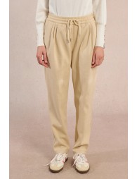 Faux leather jogger pants