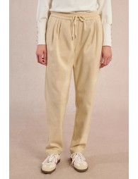 Faux leather jogger pants