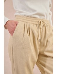 Faux leather jogger pants