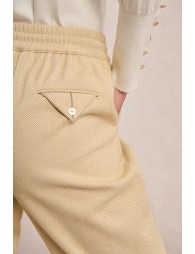 Faux leather jogger pants